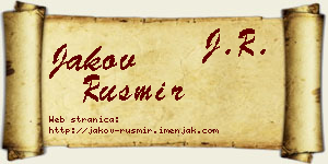 Jakov Rusmir vizit kartica